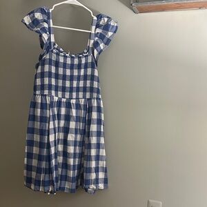 Blue and White Checkered Dress